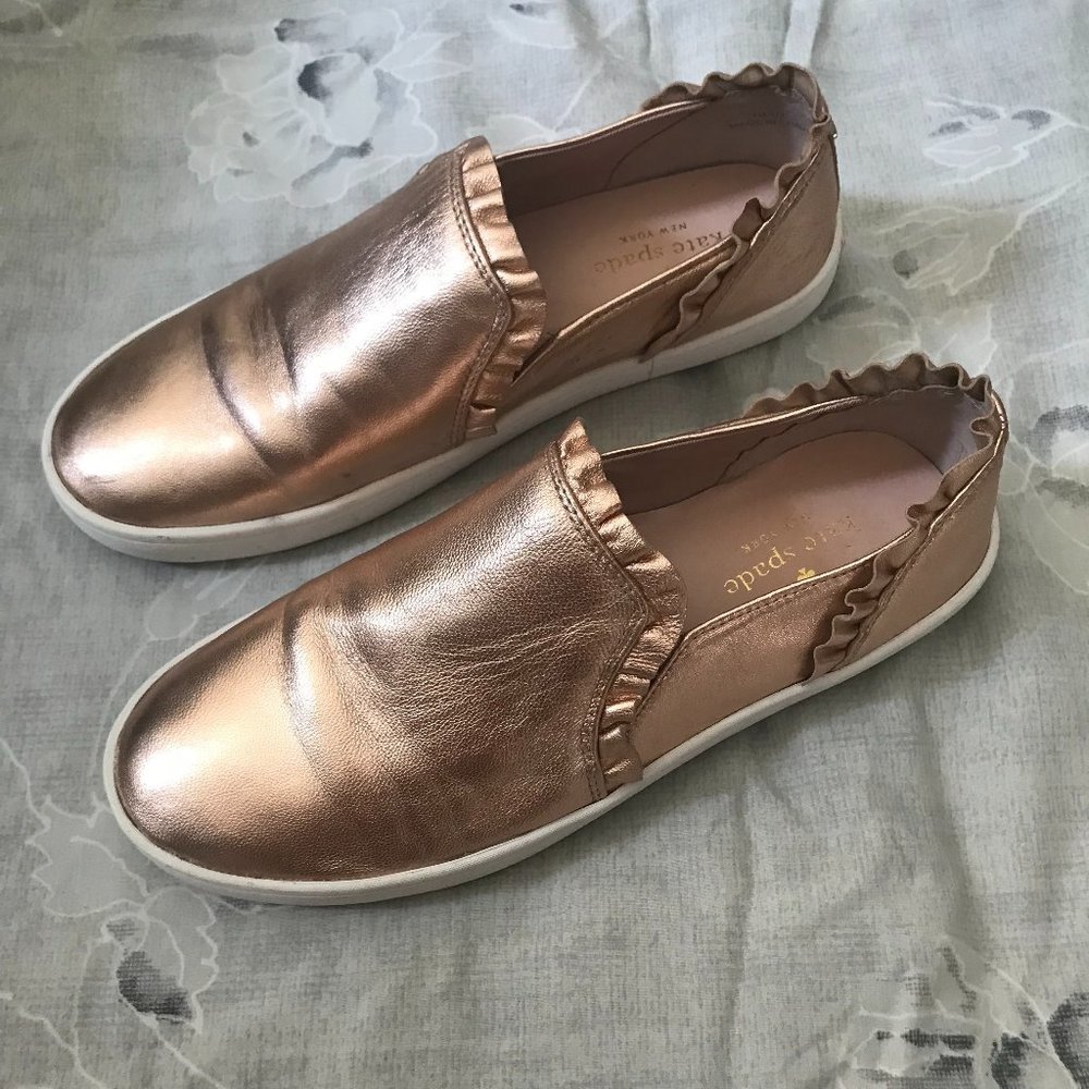 Kate Spade Rose Gold Lilly Slip On Shoes Pink
